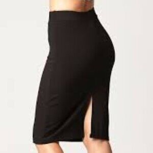 Elle Classic Black Pencil Skirt